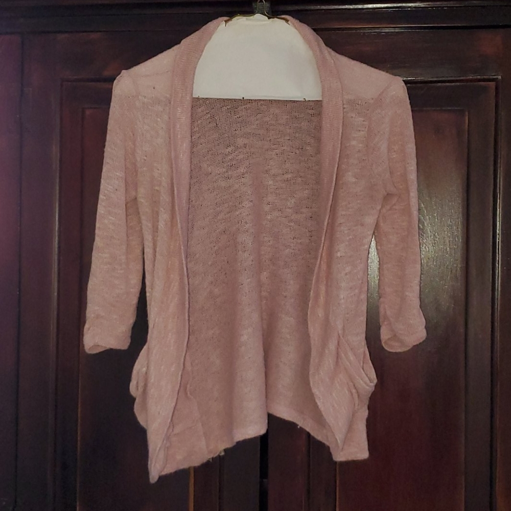Vanity 3/4ths sleeve sheer knit cardigan